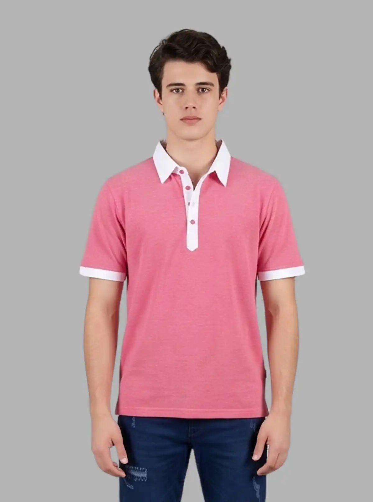 Fuchsia Melange Drill Polo Pique T-Shirt for Men – Boer and Fitch