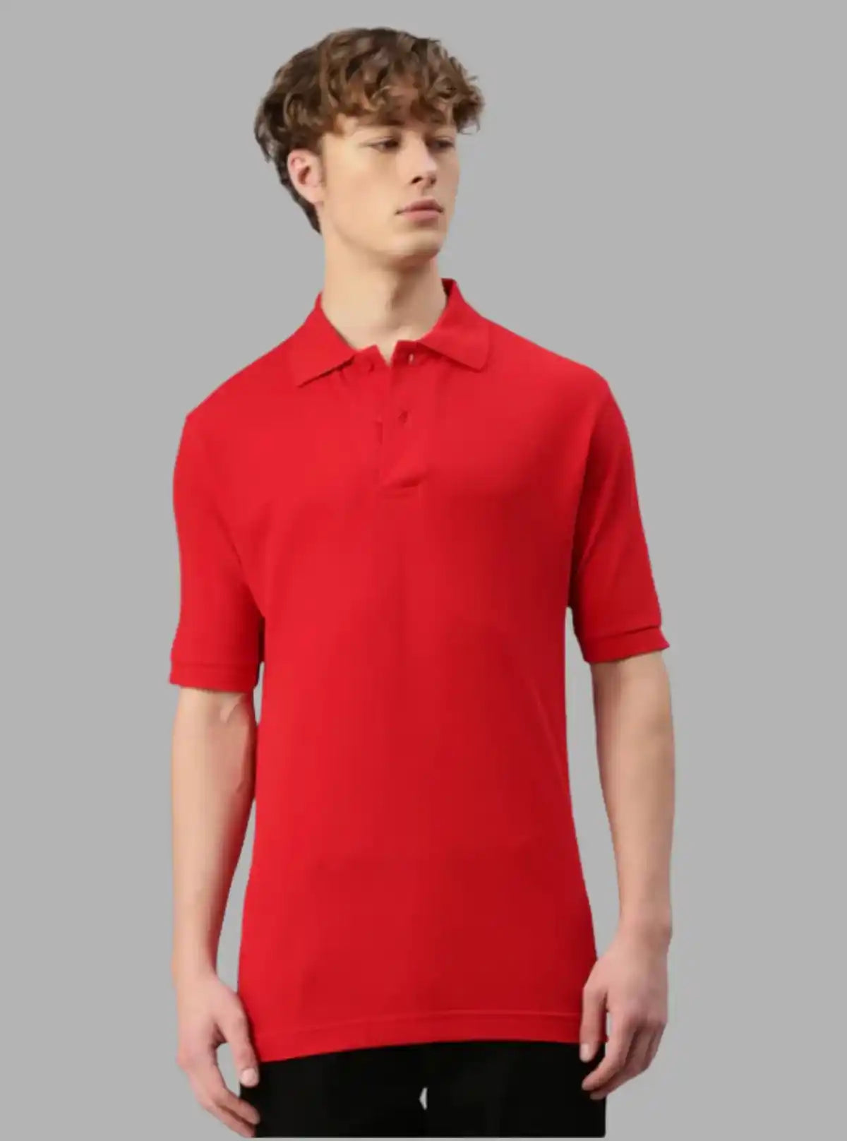 Men’s Red Polo T-Shirt with Collar & Cuff | 100% Cotton Piqué Knit | Boer & Fitch
