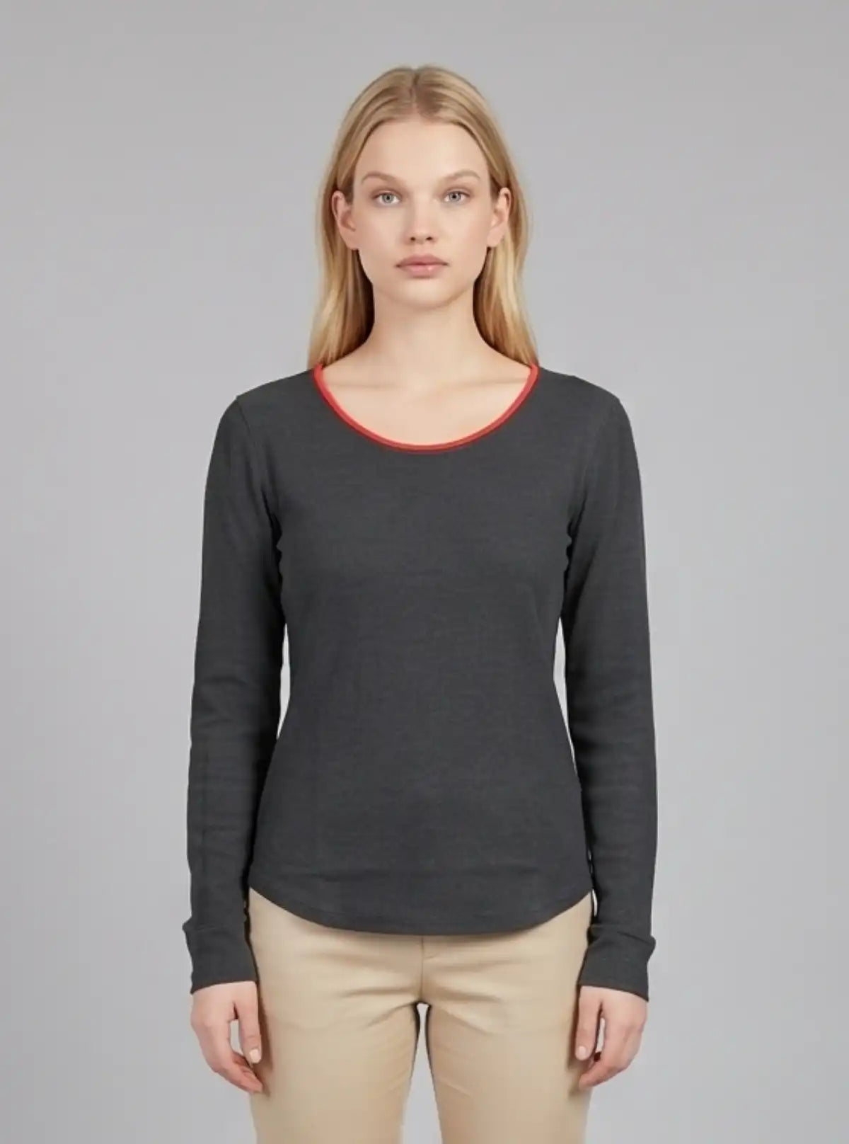 Women’s Black Waffle Knit Long Sleeve Top – Stylish & Comfortable | Boer & Fitch