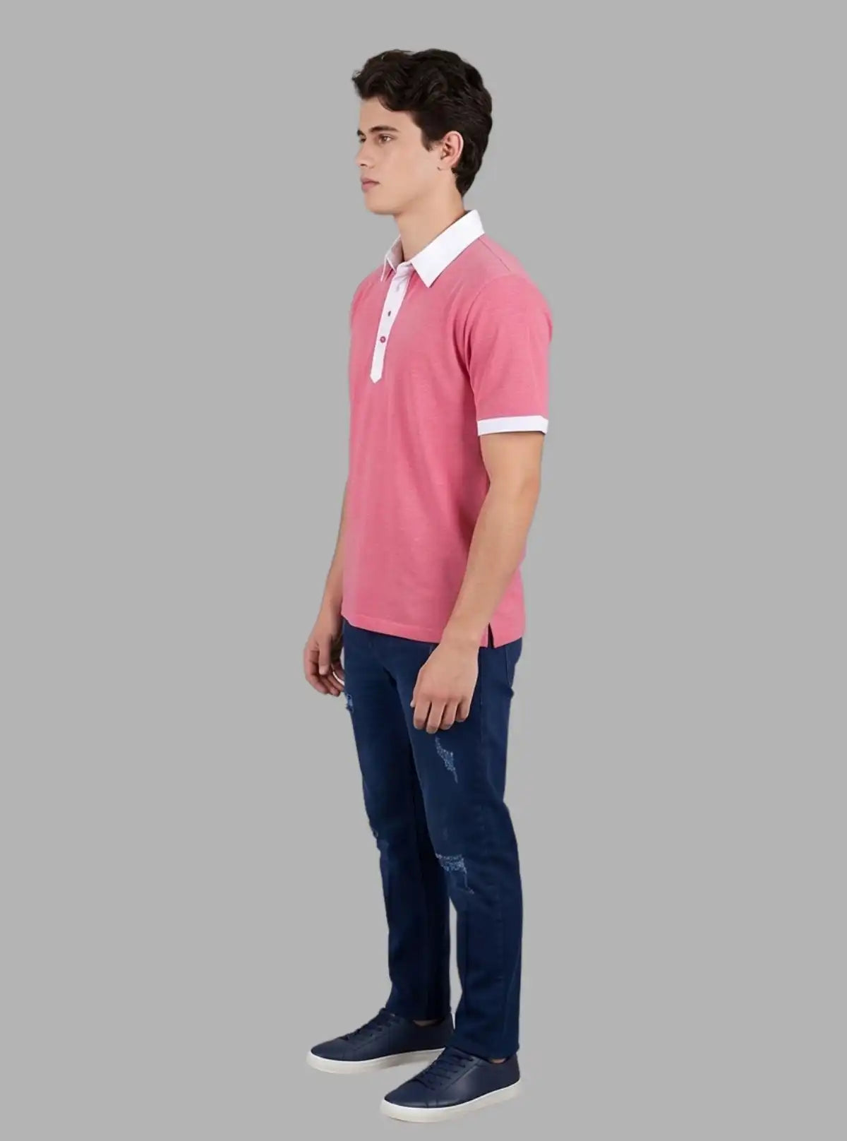 Fuchsia Melange Drill Polo Pique T-Shirt for Men – Boer and Fitch