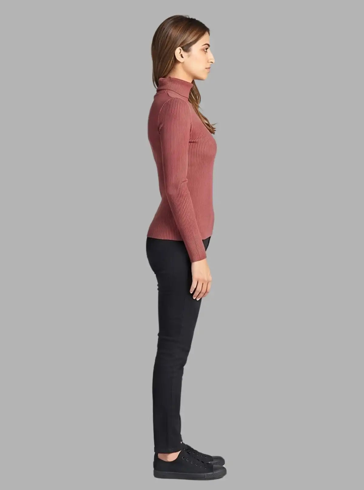 Women’s Dusted Red Turtle Neck Top – Stylish & Comfortable | Boer & Fitch