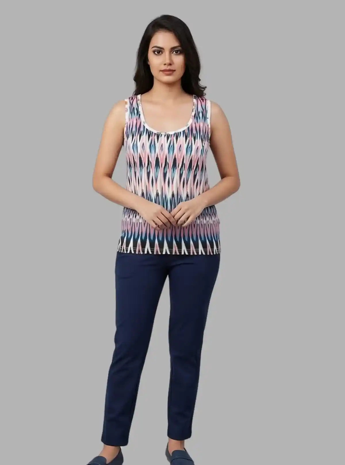 Women’s Multicolour Sleeveless Top – Boer and Fitch