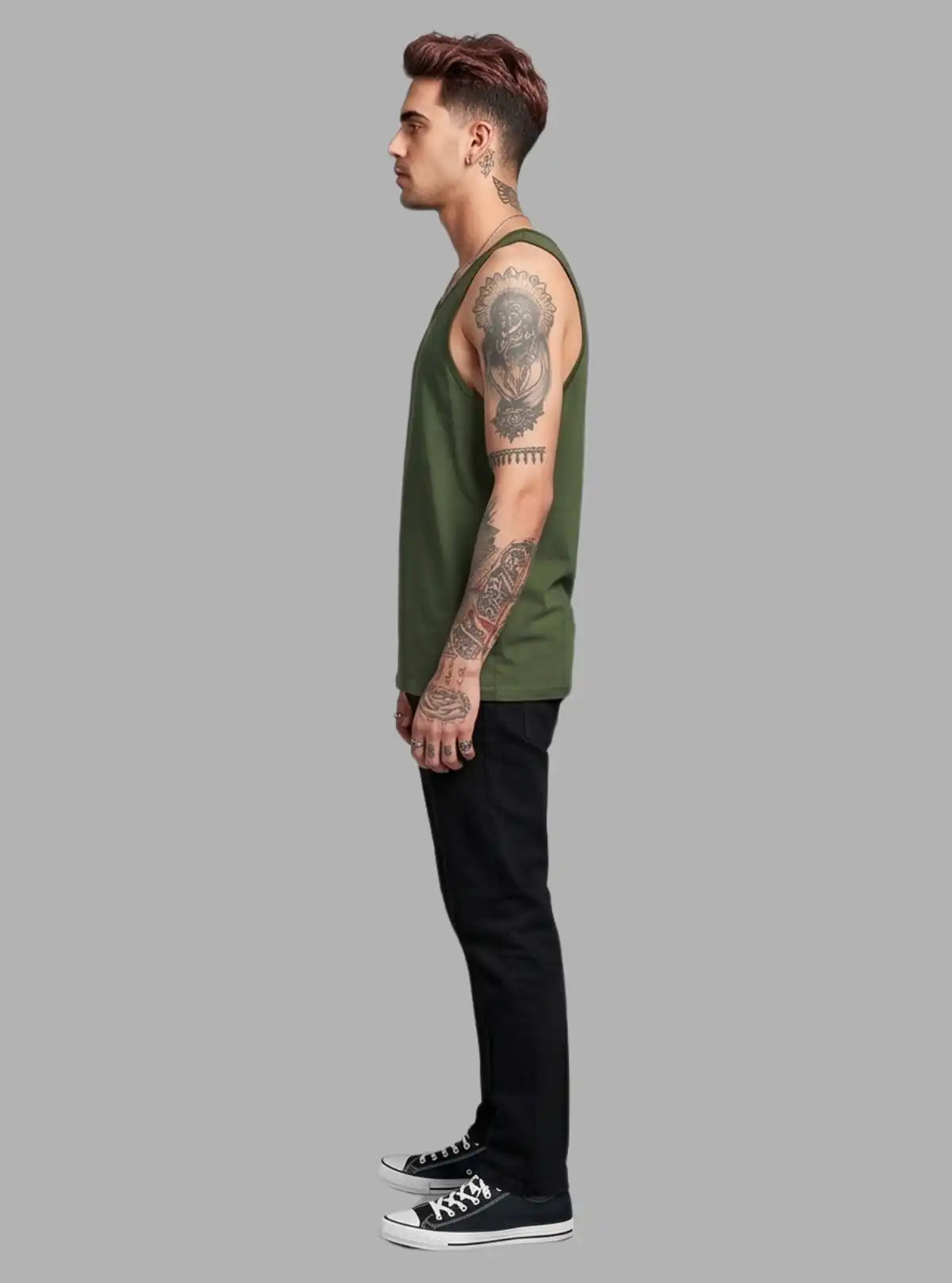 Men’s Olive Green Tank Top – Comfortable & Stylish | Boer & Fitch