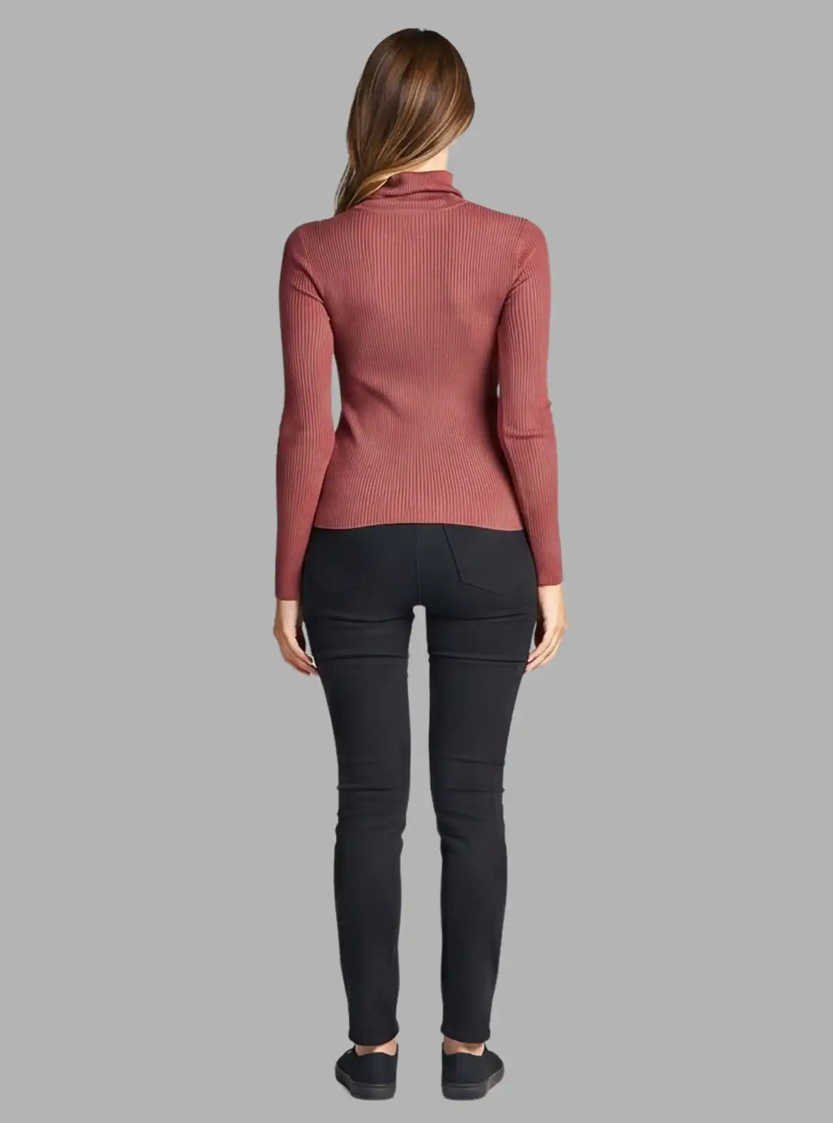 Women’s Dusted Red Turtle Neck Top – Stylish & Comfortable | Boer & Fitch