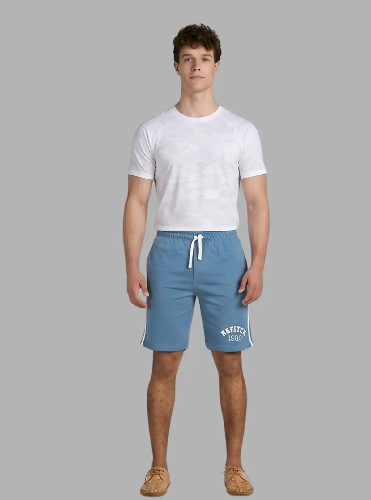 Blue Piping Fleece Shorts for Men – Stylish Casual Wear by Boer and Fitch