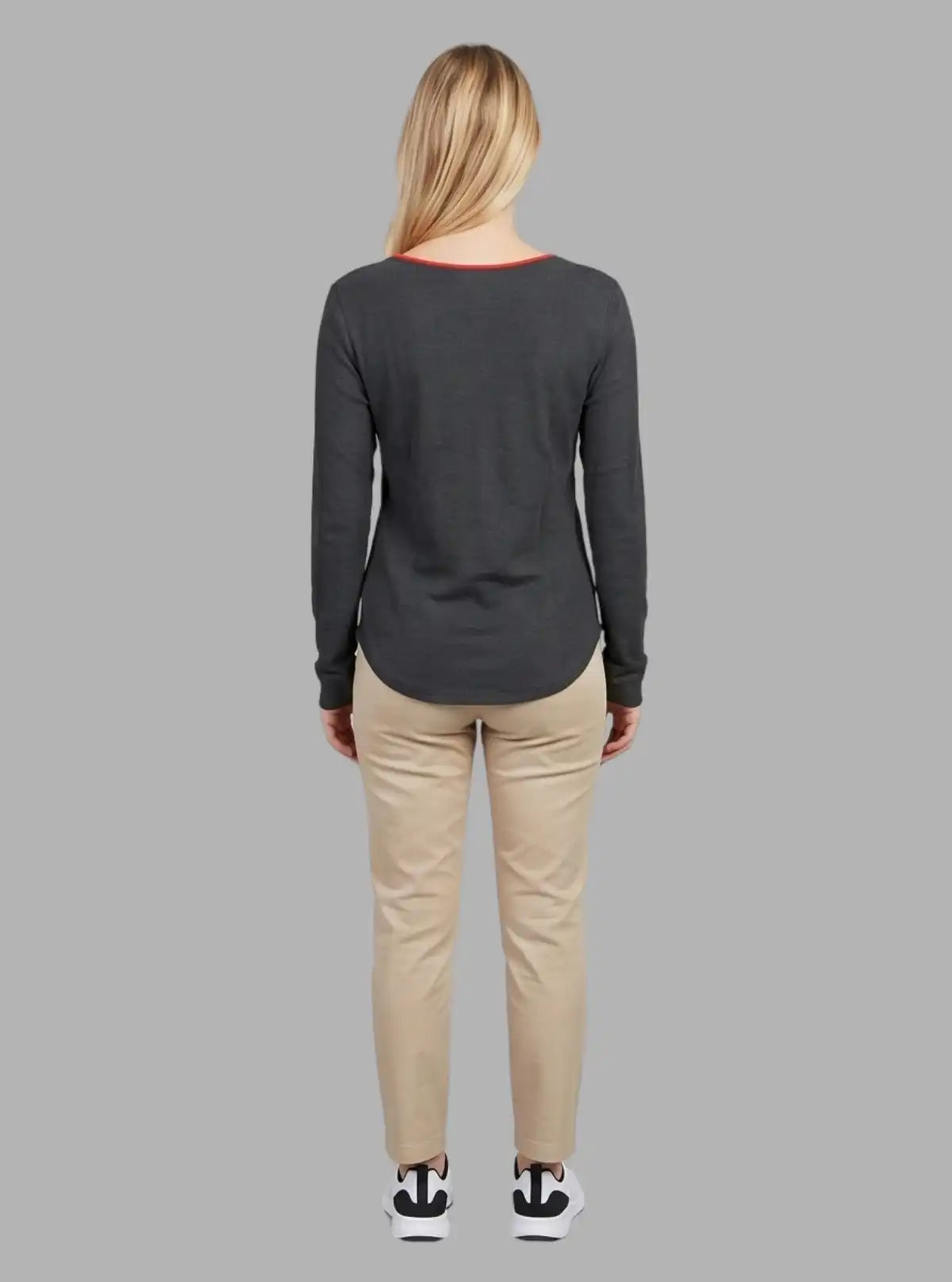 Women’s Black Waffle Knit Long Sleeve Top – Stylish & Comfortable | Boer & Fitch