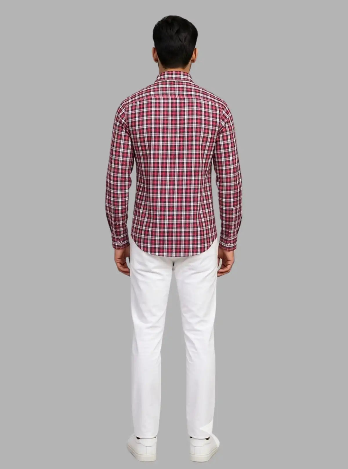 Red Checked Slim Fit Full Sleeve Shirt for Men – Casual & Smart by Boer and Fitch