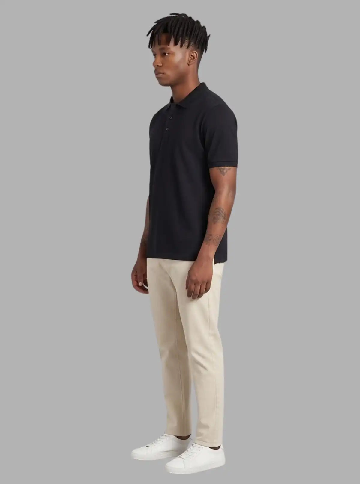 Men’s Black Pique Polo T-Shirt – Classic Fit, Premium Cotton Elegance