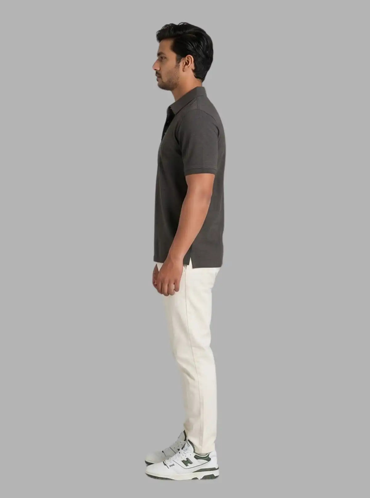 Men’s Dark Melange Polo T-Shirt – Stylish & Comfortable | Boer & Fitch
