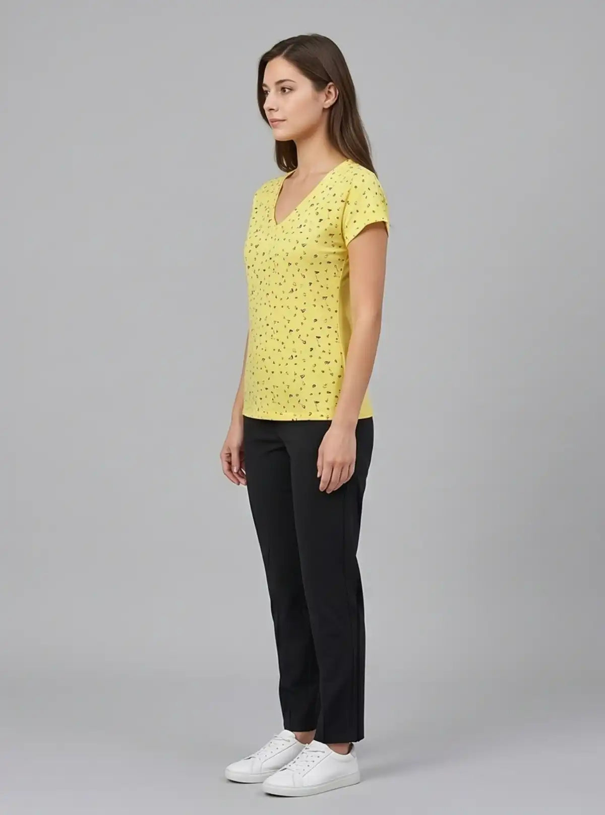 Women’s Yellow AOP Printed Top – Trendy & Comfortable | Boer & Fitch
