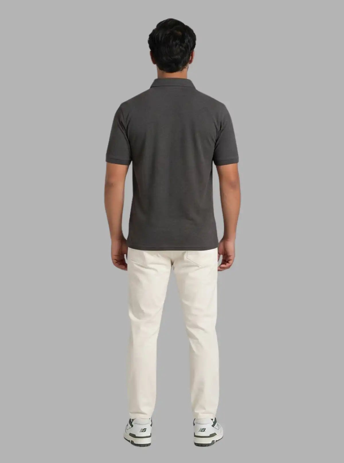 Men’s Dark Melange Polo T-Shirt – Stylish & Comfortable | Boer & Fitch