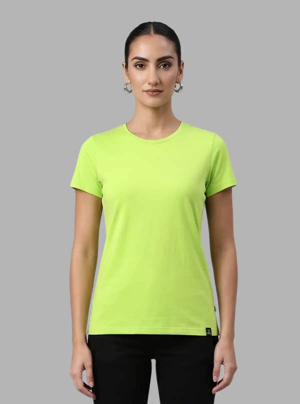 Women's Limmette Solid Crew Neck Cotton Slub Jersey Short Sleeve T-Shirt by Boer and Fitch