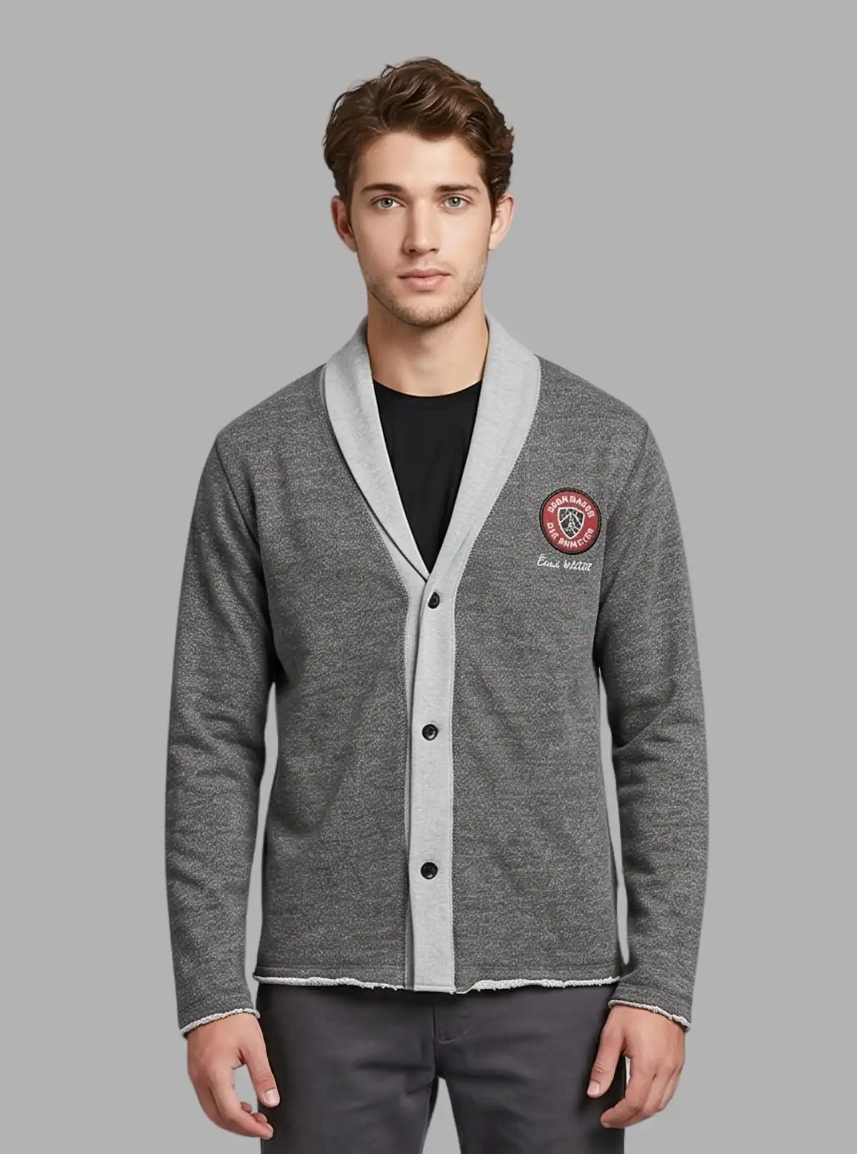 Dark Melange Shawl Collar Cardigan for Men – Boer and Fitch - Boer & Fitch