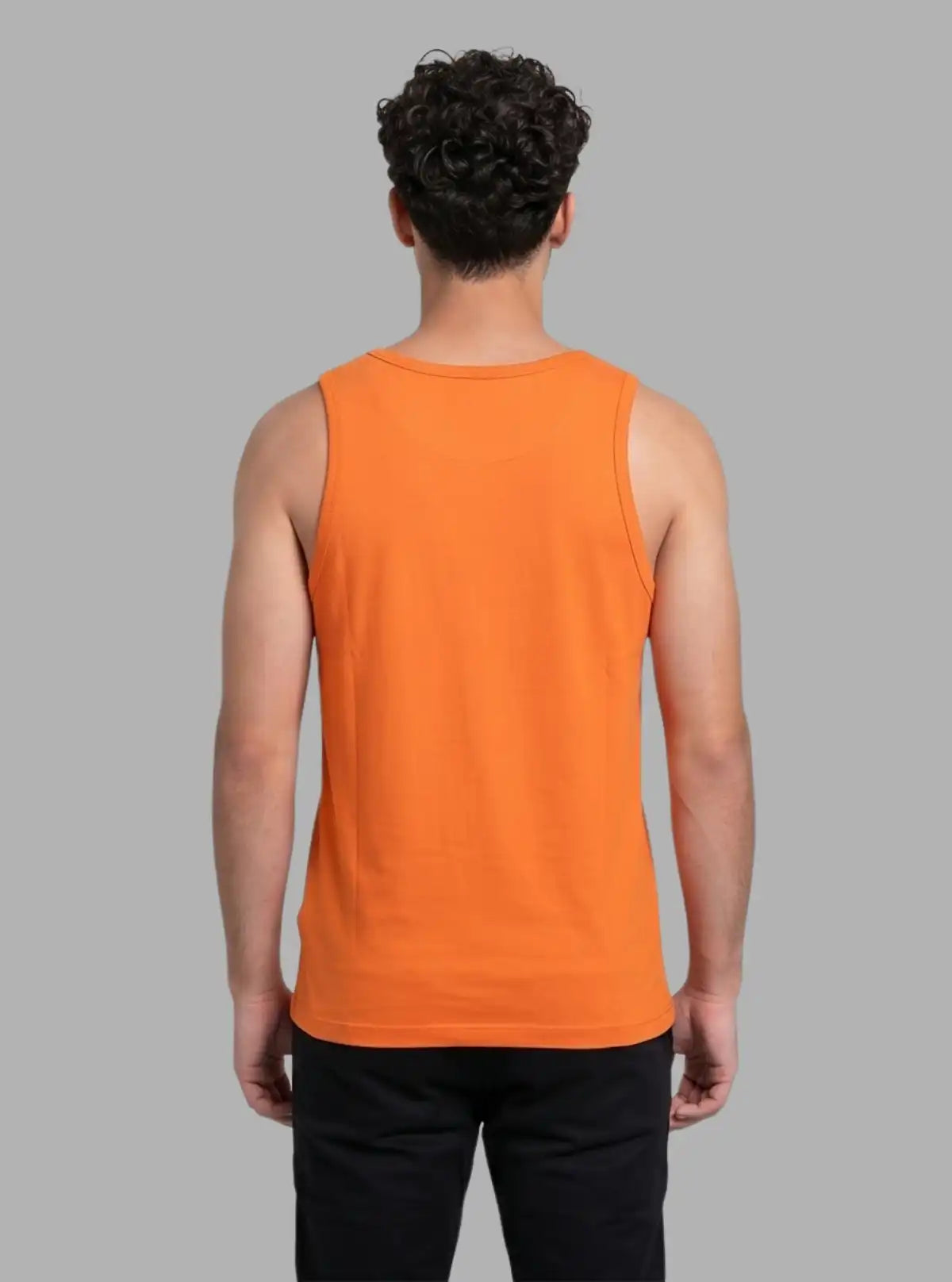 Men’s Orange Ribbed Vest – Stylish Summer Essential | Boer & Fitch