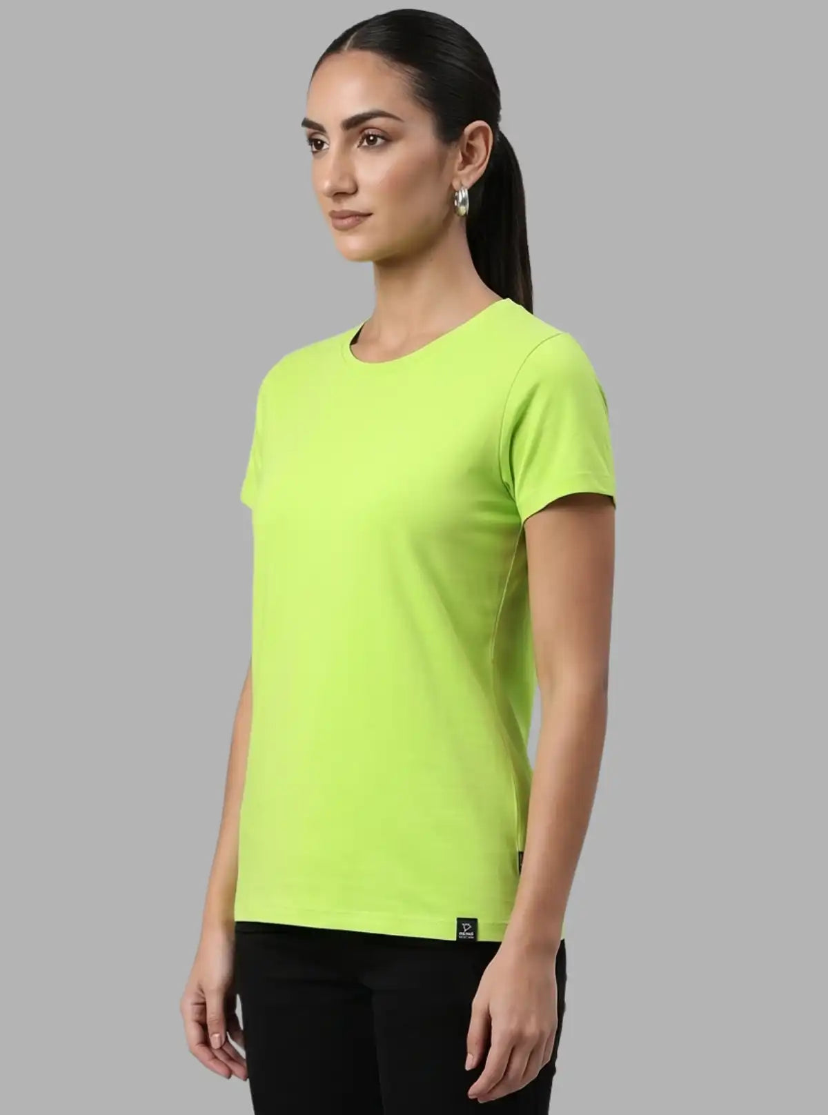 Women's Limmette Solid Crew Neck Cotton Slub Jersey Short Sleeve T-Shirt by Boer and Fitch