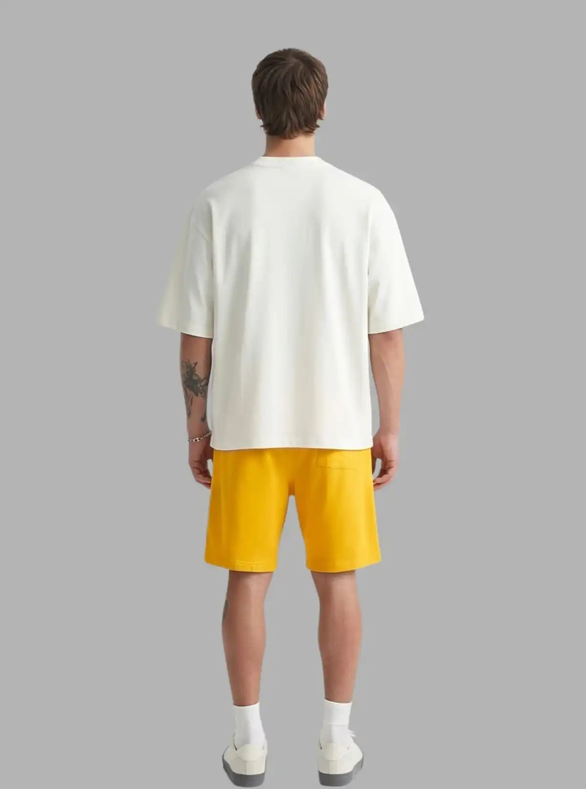 Mustard Piping Fleece Shorts for Men – Casual Comfort Shorts by Boer and Fitch
