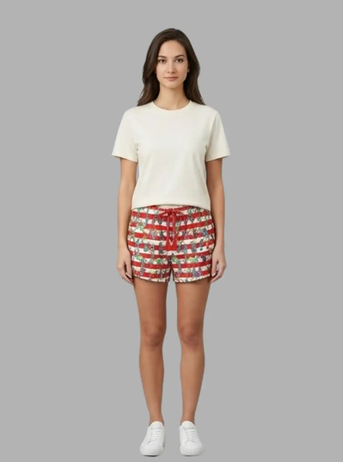 Women’s Red Printed Shorts – Stylish & Comfortable | Boer & Fitch