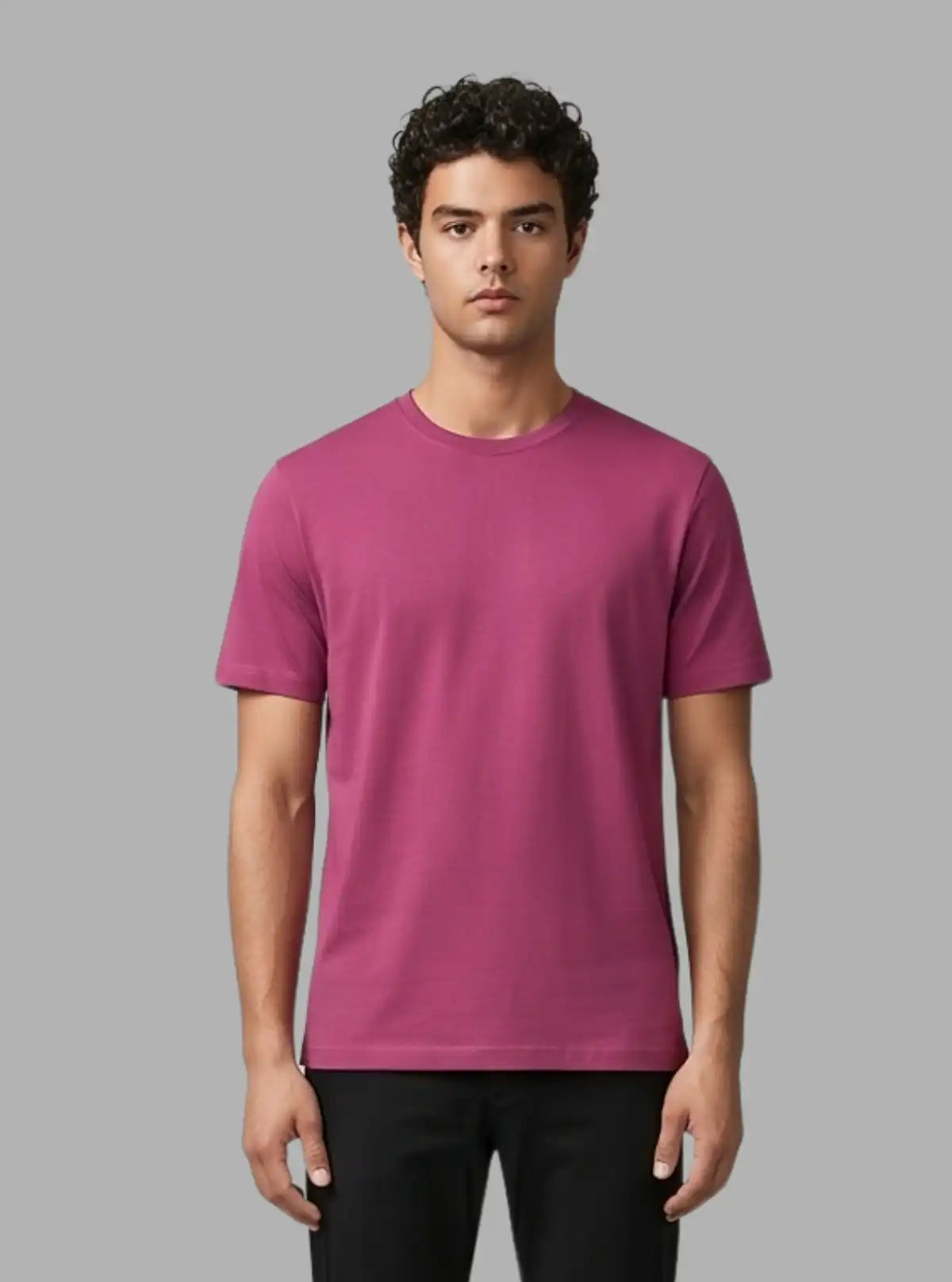 Boer & Fitch Men’s Raspberry Cotton Crew Neck T-Shirt