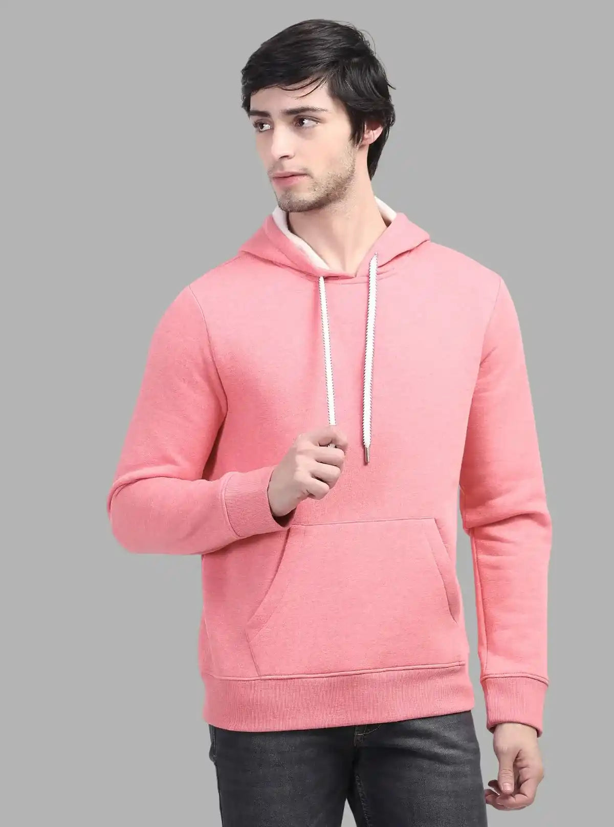 Men’s Pink Garment Dyed Sweatshirt – Soft-Tone Streetwear Classic