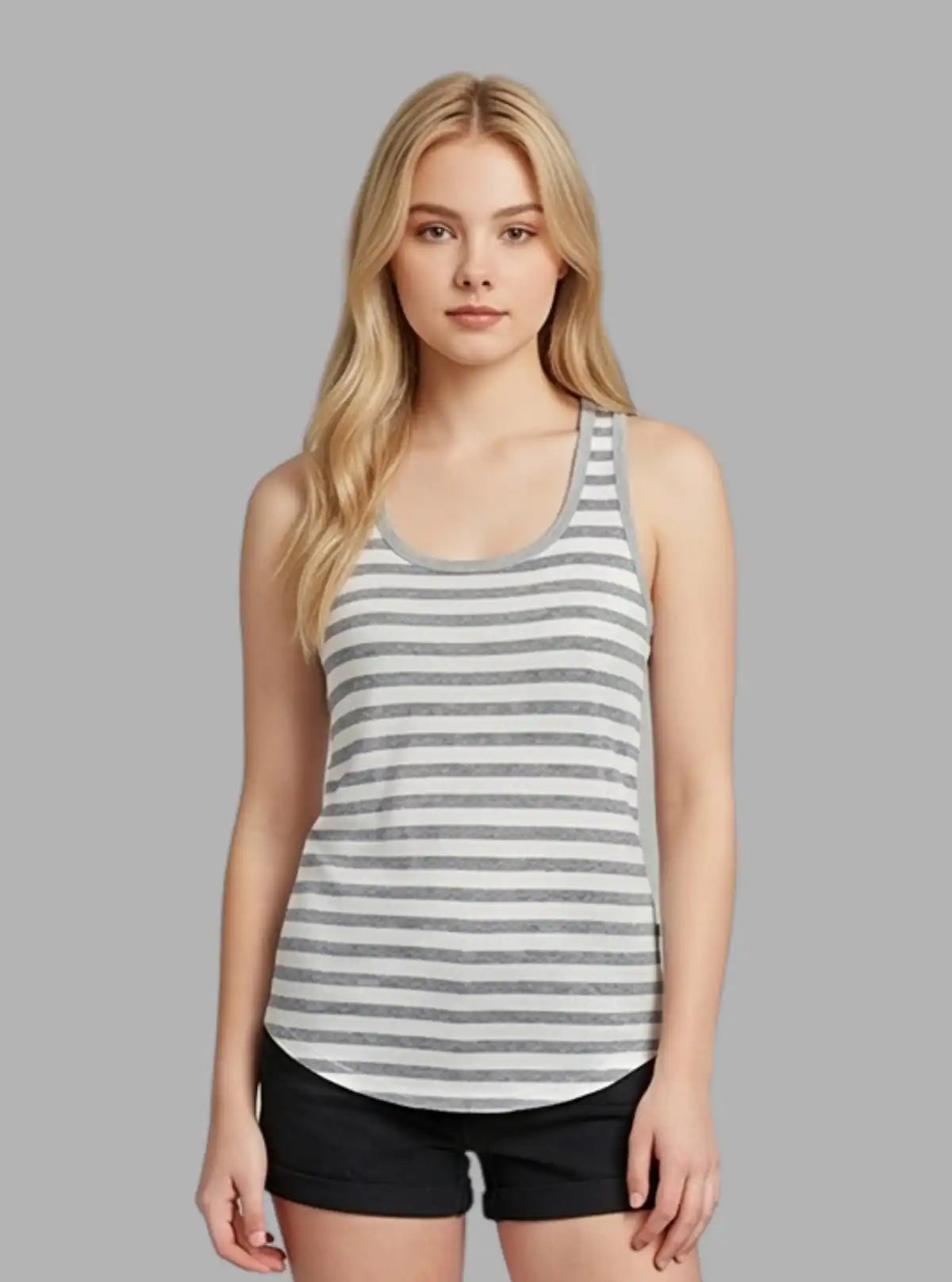 Women’s Striped Melange Sleeveless Top – Stylish & Comfortable | Boer & Fitch