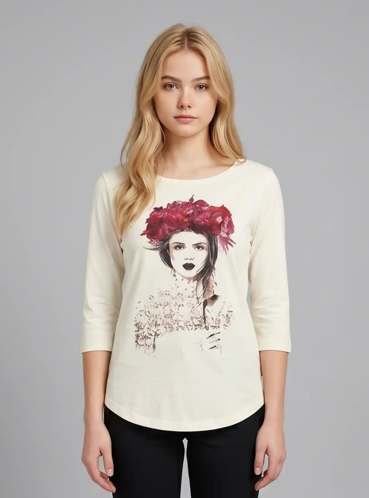Women’s Classic White Printed Top – Stylish & Comfortable | Boer & Fitch