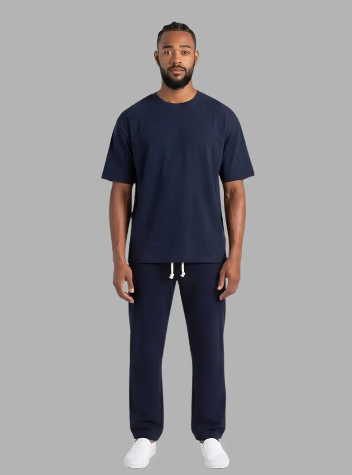 Men’s Navy Fleece Cuffed Joggers – Warm, Stylish & Ultra-Comfortable