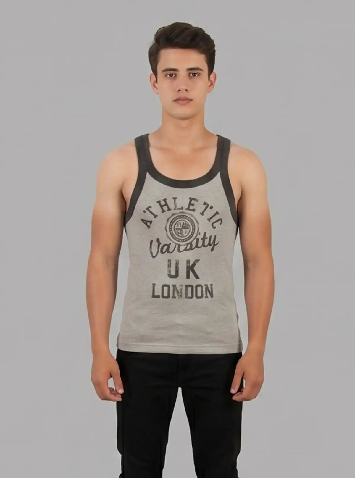 Grey Melange Printed Vest for Men – Boer and Fitch