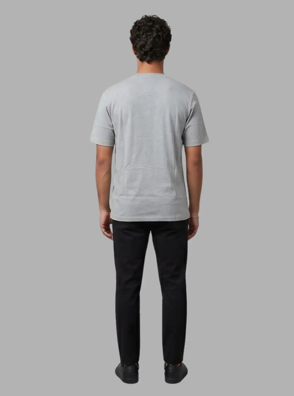 Grey Melange Monkey Print T-Shirt for Men – Casual & Stylish by Boer and Fitch