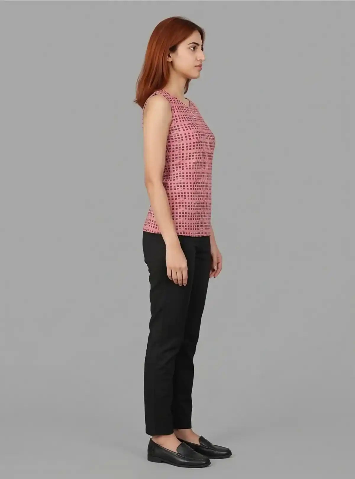 Women’s Pink Symmetrical Square Dotted Top – Boer and Fitch
