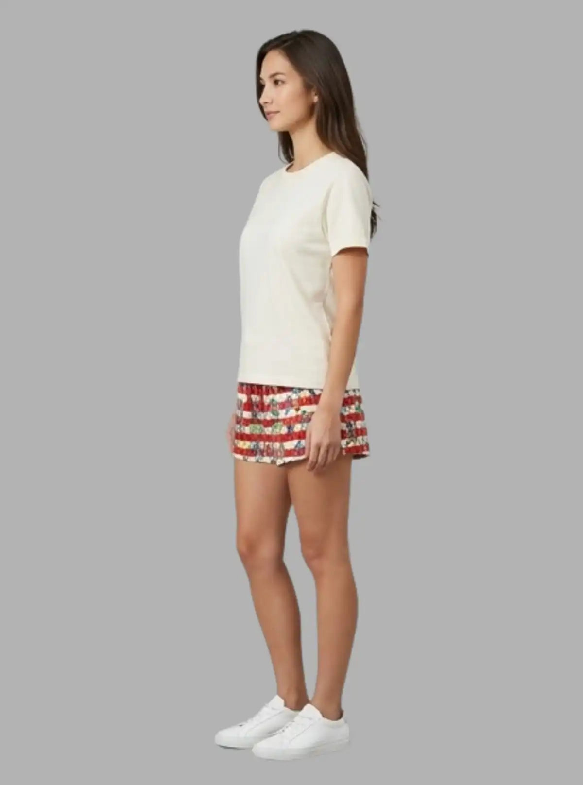 Women’s Red Printed Shorts – Stylish & Comfortable | Boer & Fitch