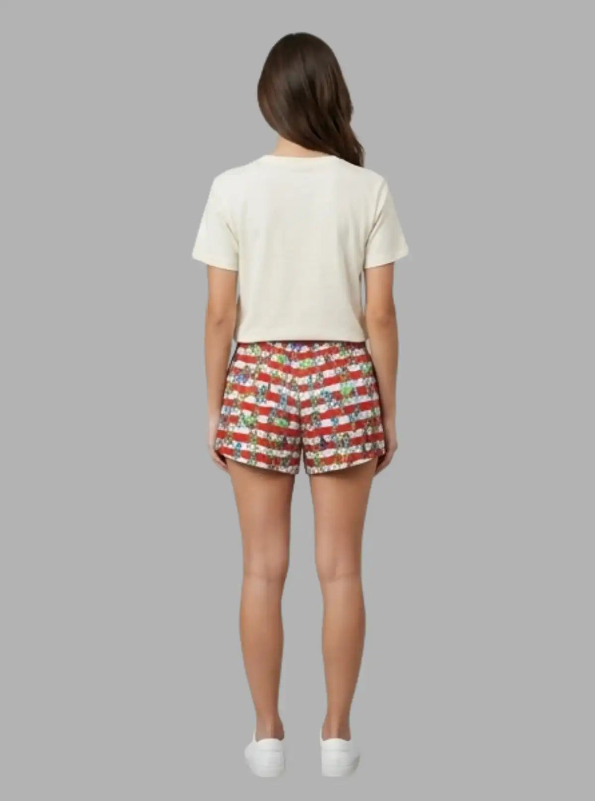 Women’s Red Printed Shorts – Stylish & Comfortable | Boer & Fitch