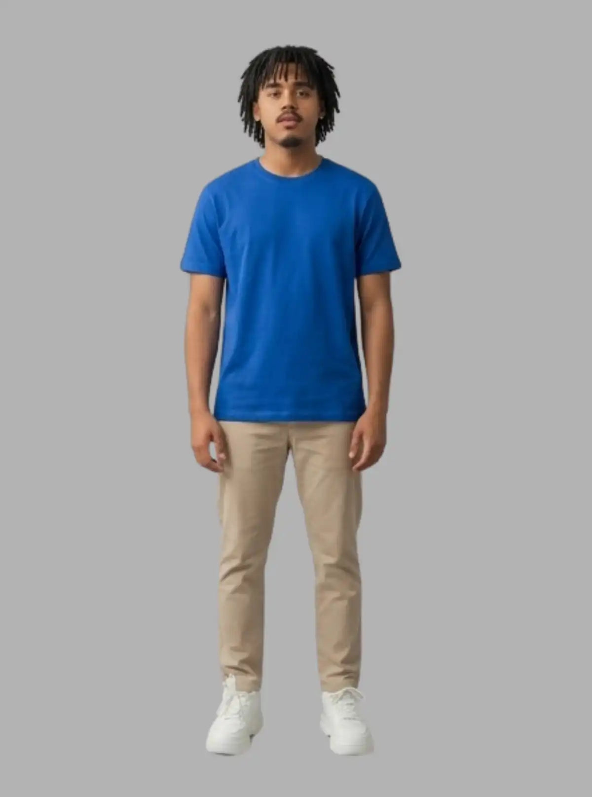 Boer and Fitch Men's Royal Blue Typography Cotton T-Shirt | Graphic Crew Neck Tee