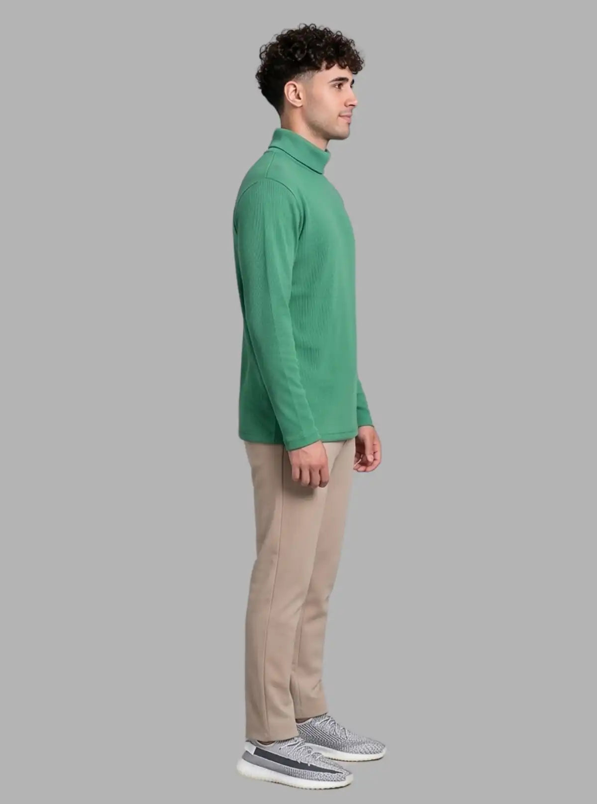 Men’s Green Turtle Neck Sweatshirt – Warm & Stylish | Boer & Fitch