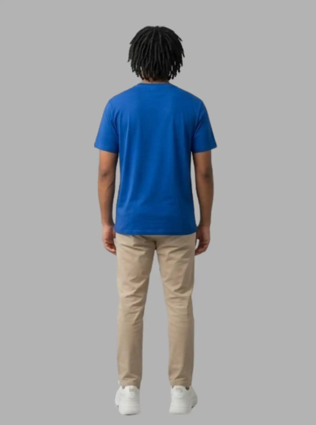 Boer and Fitch Men's Royal Blue Printed Cotton T-Shirt | Graphic Crew Neck Tee
