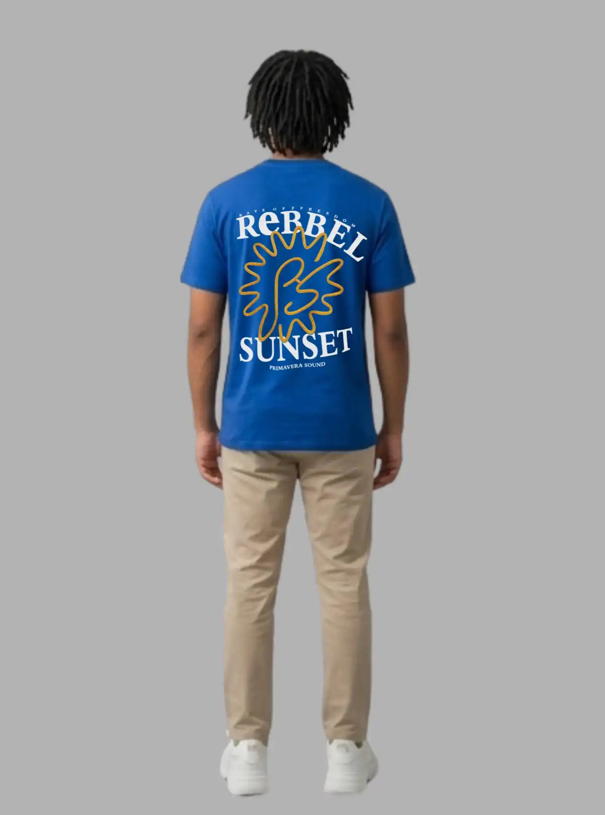 Boer and Fitch Men's Royal Blue Typography Cotton T-Shirt | Graphic Crew Neck Tee