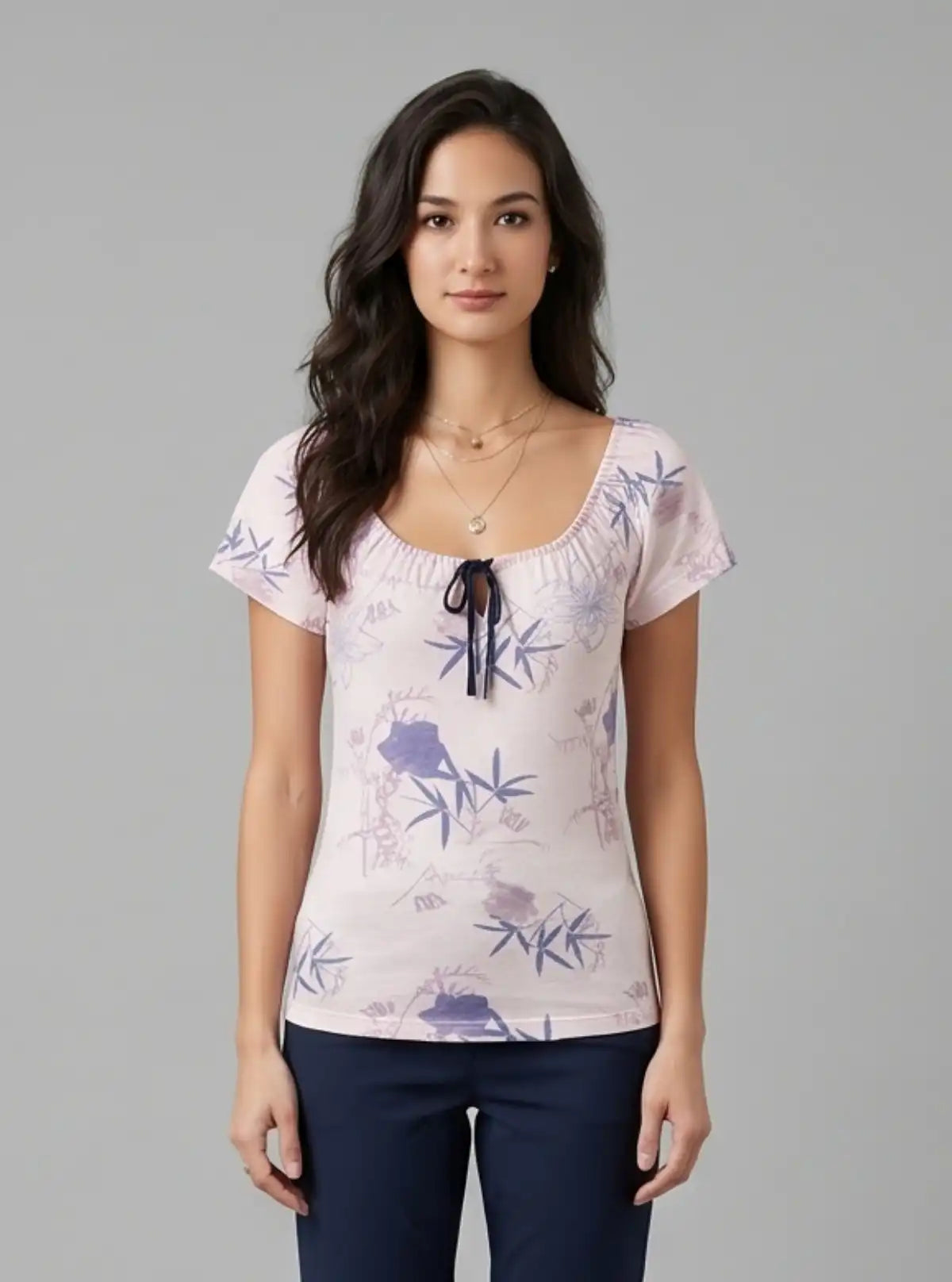 Women’s Pleated Pink Floral Top – Stylish & Comfortable | Boer & Fitch