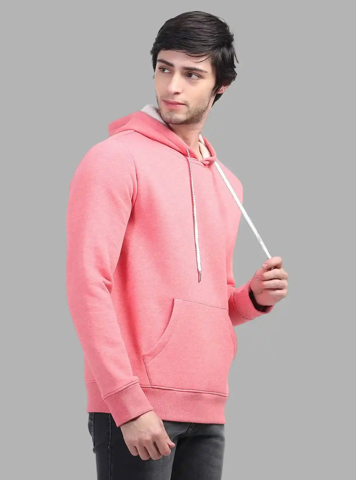 Men’s Pink Garment Dyed Sweatshirt – Soft-Tone Streetwear Classic