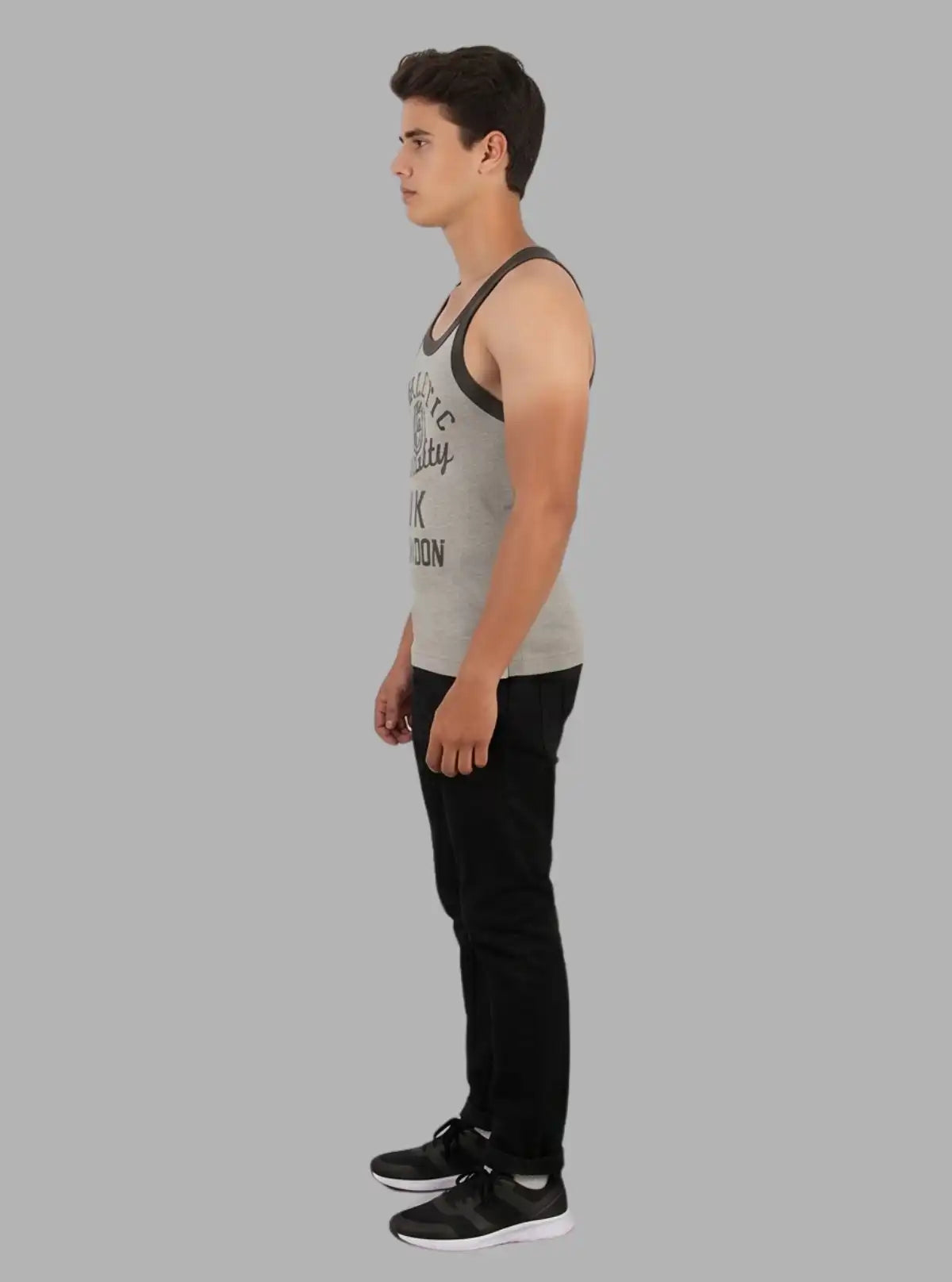 Grey Melange Printed Vest for Men – Boer and Fitch