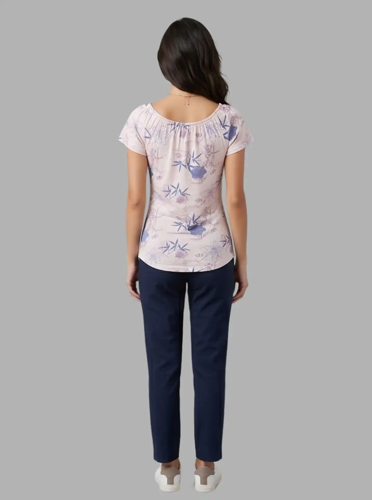 Women’s Pleated Pink Floral Top – Stylish & Comfortable | Boer & Fitch