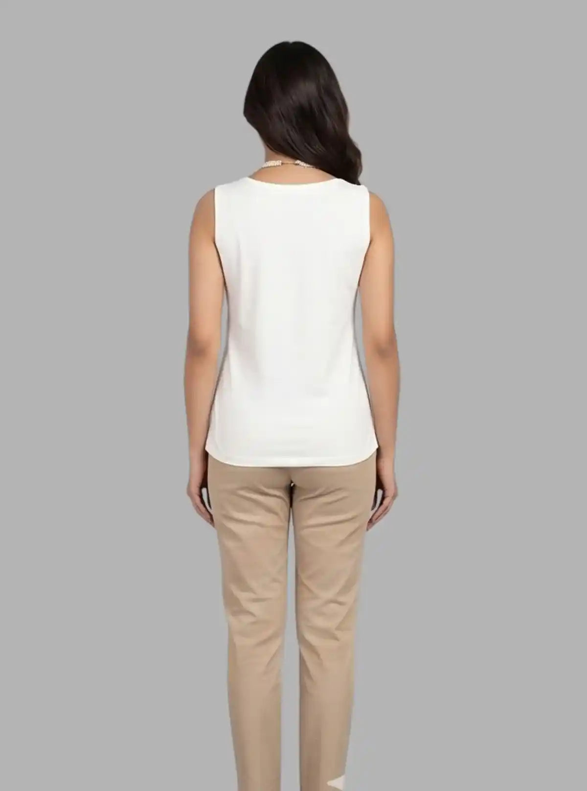 Women’s Cute Rabbit Print White Sleeveless Top – Stylish & Comfortable by Boer and Fitch