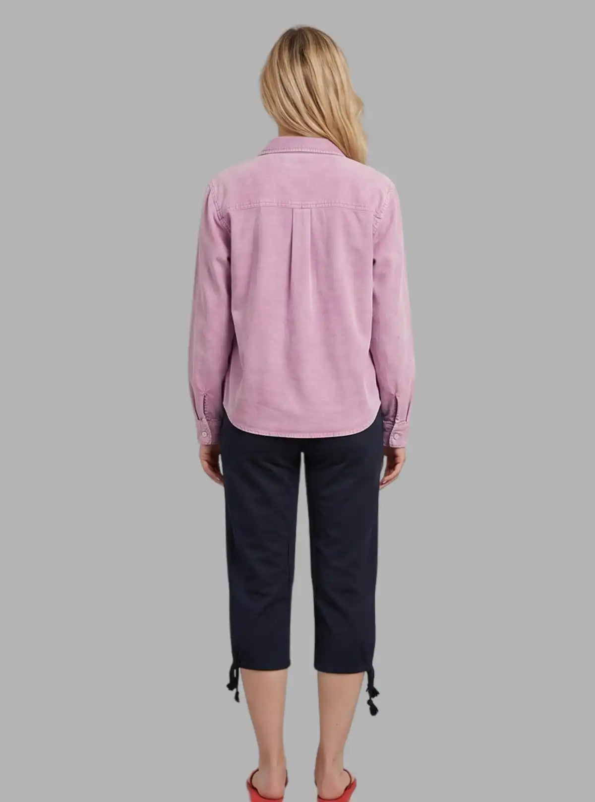 Women’s Navy Relaxed Fit Cotton Jersey Capri – Breathable Everyday Essential