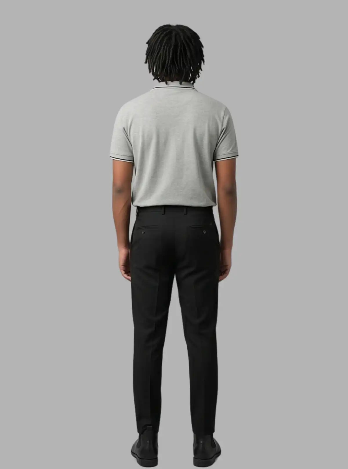 Boer and Fitch Essential Grey Melange Polo with Tipping | 100% Cotton Pique