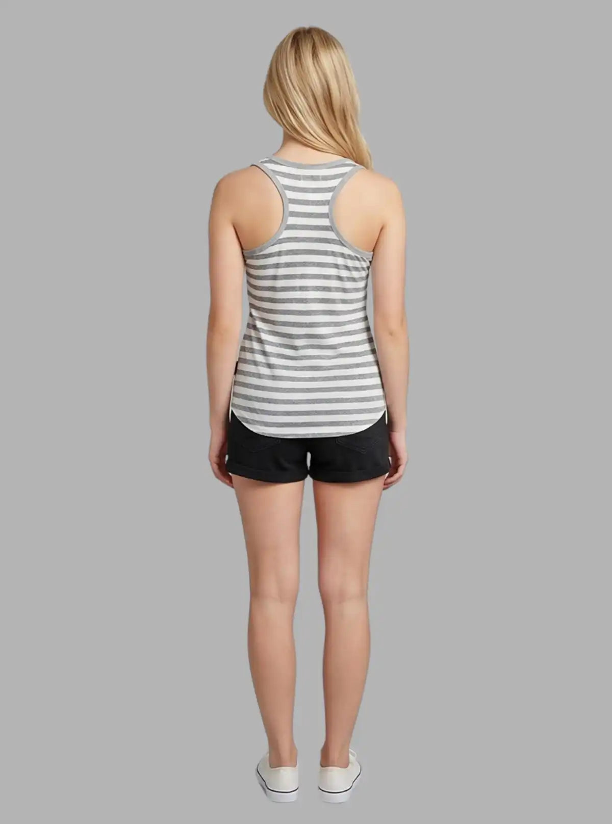 Women’s Striped Melange Sleeveless Top – Stylish & Comfortable | Boer & Fitch