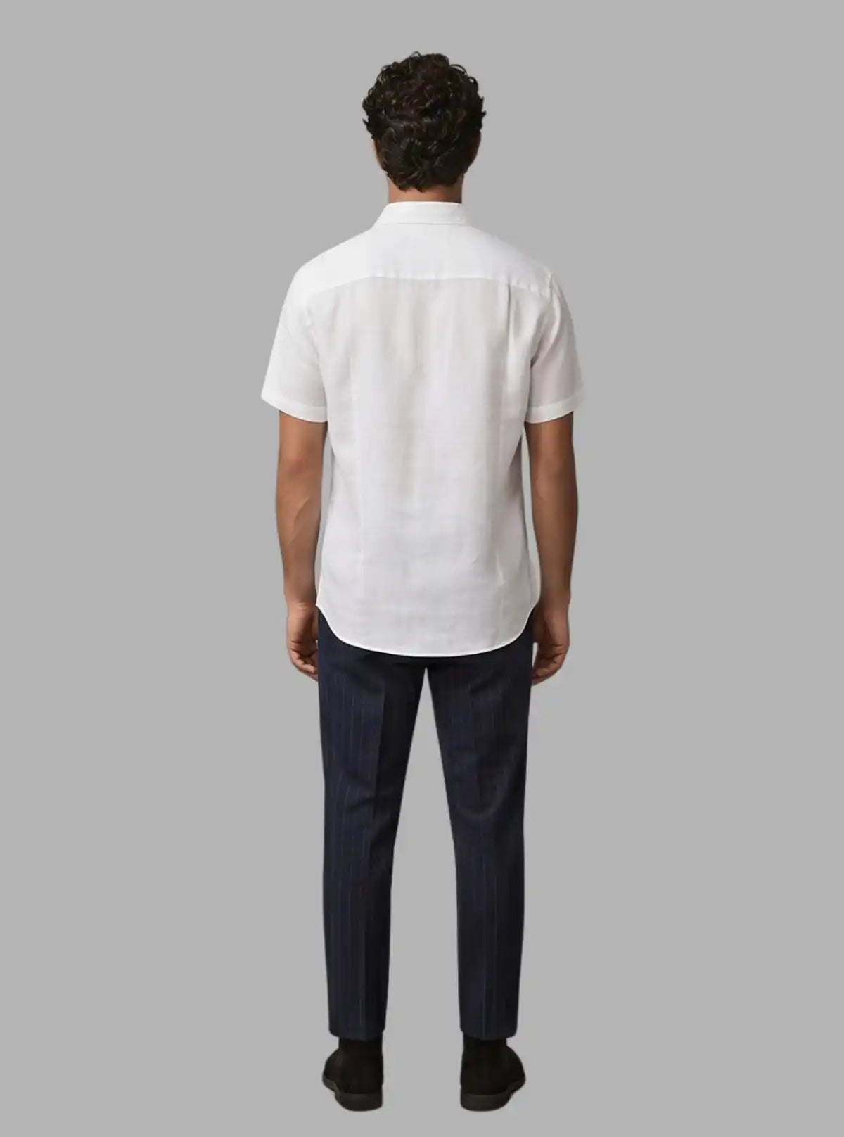 White Linen Blend Half Sleeve Shirt for Men – Boer and Fitch