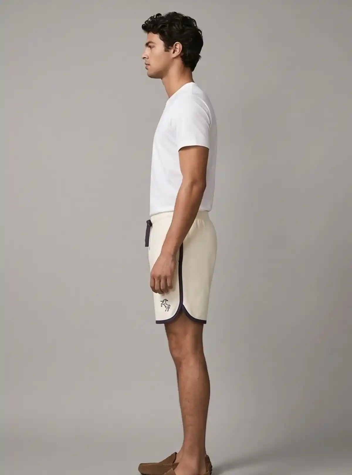 Boer and Fitch Men’s Ecru Fleece Shorts – Comfortable Casual Lounge Wear