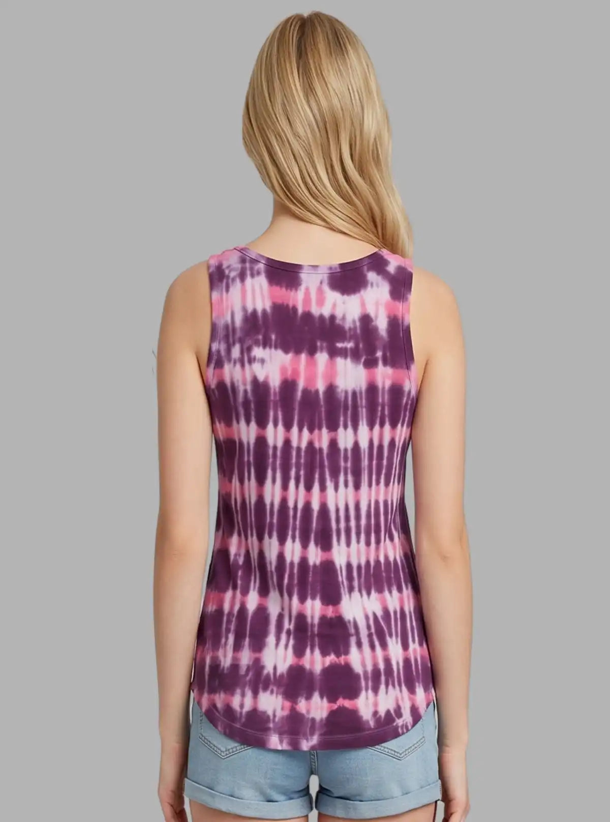 Women’s Purple Abstract Sleeveless Top – Trendy & Comfortable | Boer & Fitch