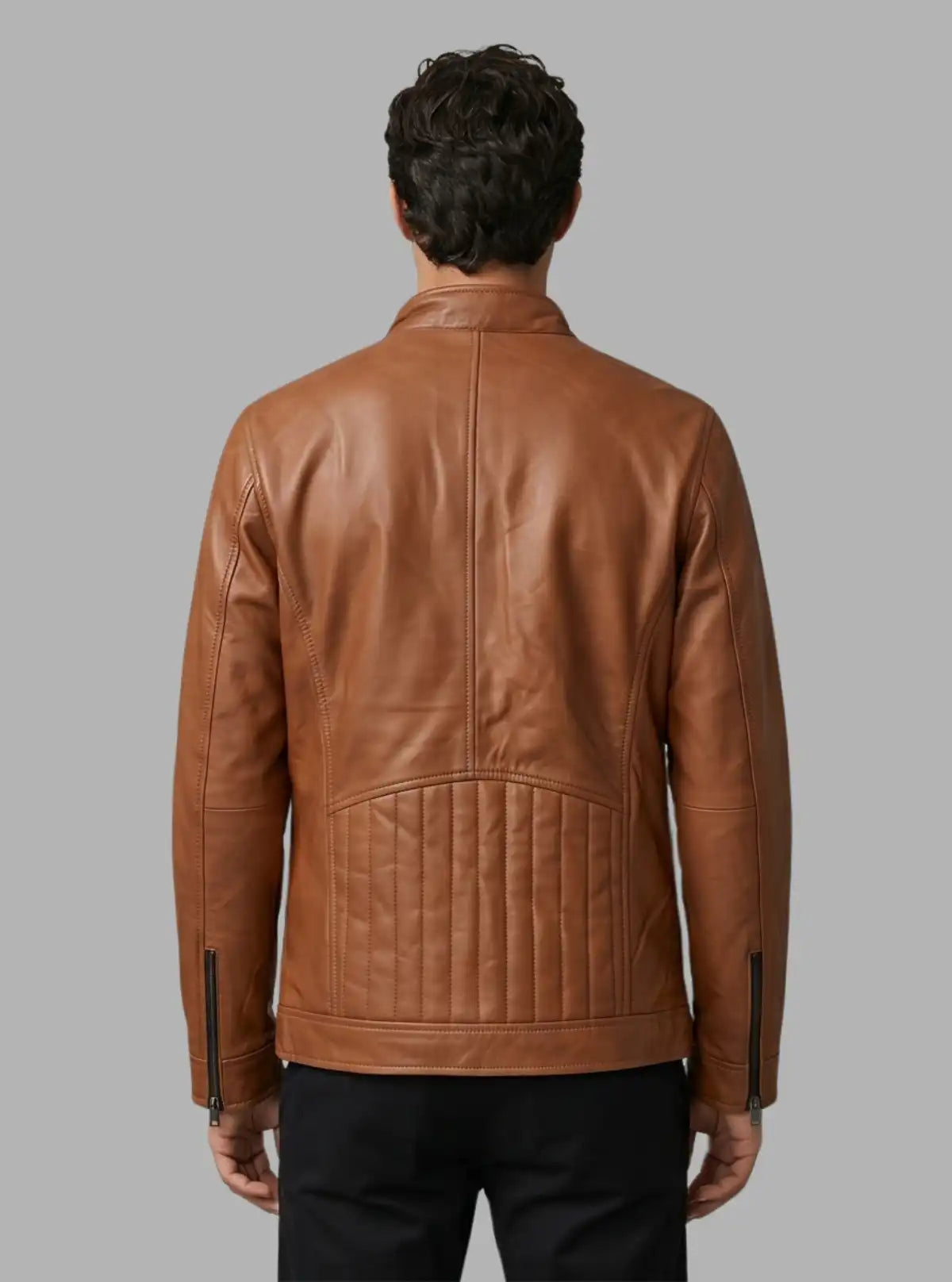 Tan Leather Jacket for Men – Classic Biker & Casual Style by Boer and Fitch