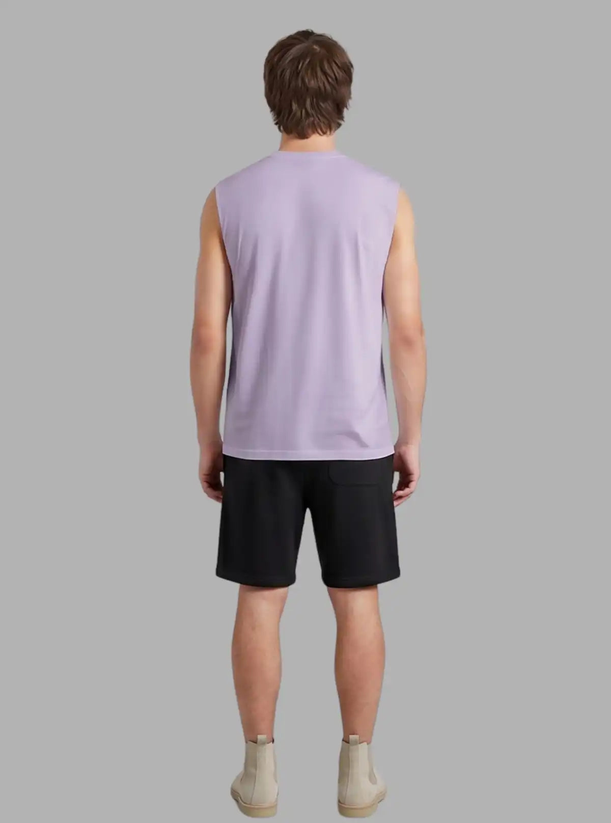 Boer and Fitch Oversized Lavender Tank for Men | 100% Cotton Soft Touch Tank Top