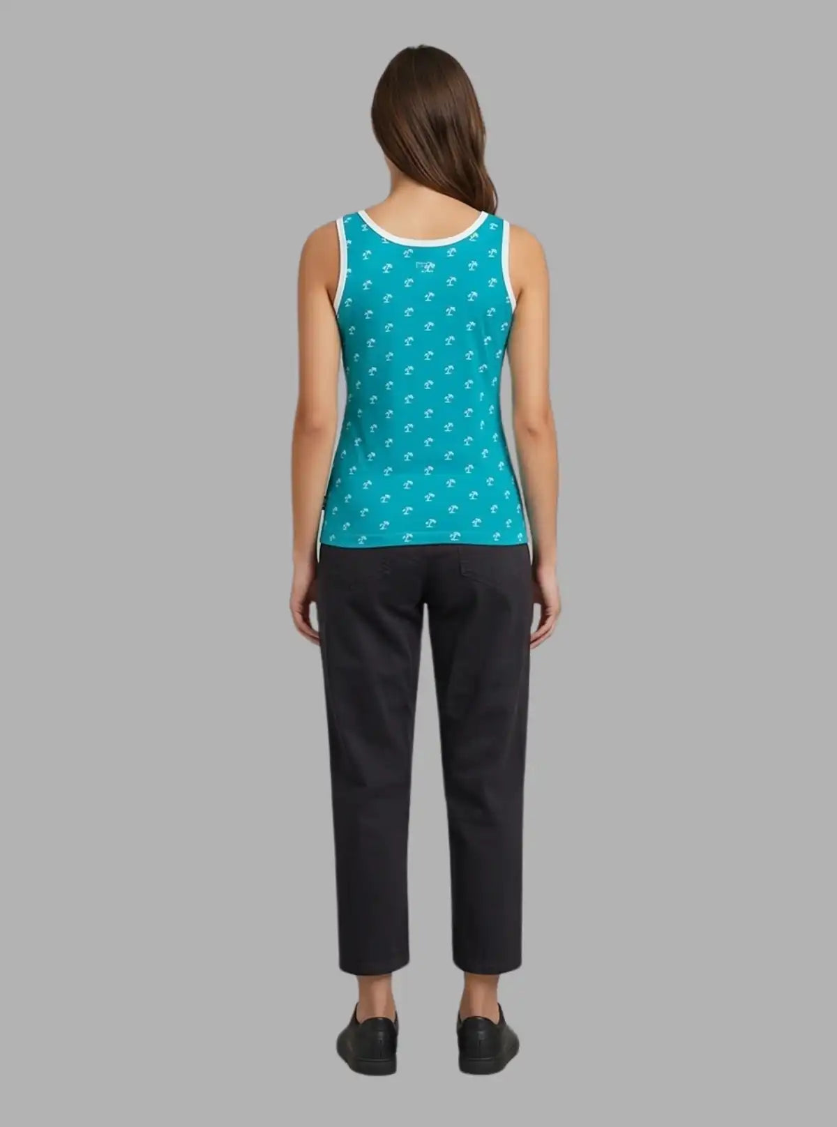 Women’s Green Graphic Sleeveless Top – Trendy & Comfortable | Boer & Fitch