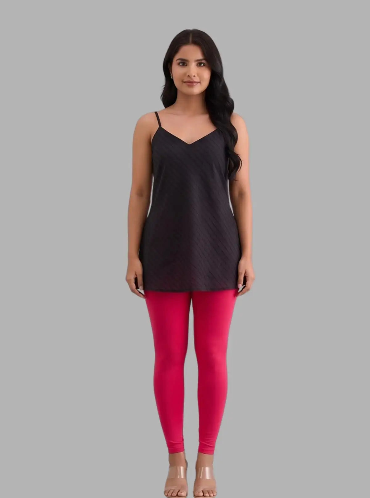 Women's Fuchsia Ankle Legging – Soft Stretch Cotton Fit by Boer & Fitch